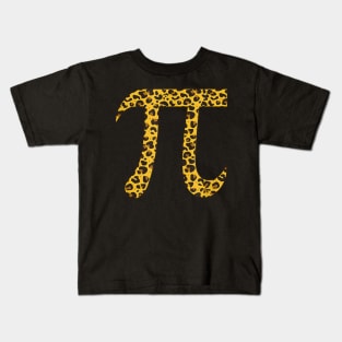 Leopard Pi Gift Pi Day Shirt Happy Pi Day Math Teacher Kids T-Shirt